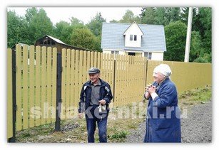 Фото забора штакетник RAL 1014 бежевый в Кургане